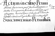 Succamerarius Praemisliensis et Dunkowski tenebunt intercisa