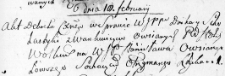 Zapis dekretu w sprawie między małżeństwem Owsianych a Stanisławem Owsianym, Nowogródek 18 luty 1767 r.