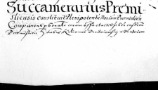 Succamerarius Praemisliensis constituit plenipotentem Notarium Praemilsiensi