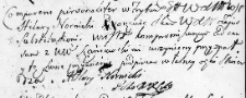 Zapis uczyniony przez Hilarego Nornickiego na rzecz Szaniawskich, Nowogródek 30 kwietnia 1767 r.