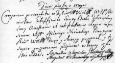 Zapis uczyniony przez Stanisława Głuszkowskiego na rzecz Hilarego Nornickiego, Nowogródek 5 maja 1767 r.