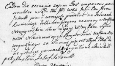 Zapis uczyniony przez Józefa Jatowtta na rzecz Szymona Niewiarowicza, Nowogródek 12 maja 1767 r.
