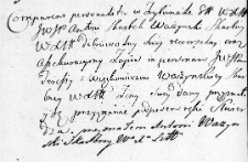 Zapis asekuracyjny dotyczący dóbr rodziny Skarbków Ważyńskich, Nowogródek 12 czerwca 1767 r.