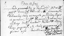 Zapis uczyniony przez Franciszka Radomskiego na rzecz Romana Noniewicza, Nowogródek 12 czerwca 1767 r.