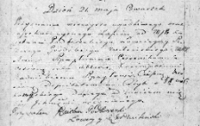 Zapis uczyniony przez Kajetana Podbereckiego na rzecz Anny Sipajłówny, Lida 21 maja 1767 r.