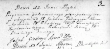 Zapis plenipotencji uczyniony przez Jakuba Giedroycia na rzecz Tomasza Korzeniewskiego, Lida 12 czerwca 1767 r.