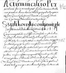 Szulikowski constituit plenipotentes Praemisliensi et Lublinensi Cives