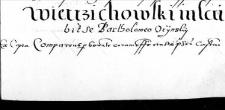 Wietrzichowski inscribit se Bartholomaeo Orynsky