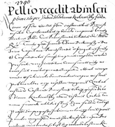 Pellio recedit ab inscriptione sibi per Generosum Sebastianum Krukieniczki facta