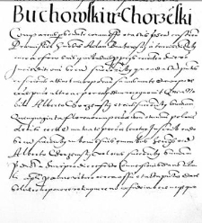Buchowski tenetur Chorzemski