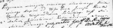 Zapis kwitacyjny uczyniony przez Józefa Reutta na rzecz Michała Jeleńskiego, Lida 30 lipca 1767 r.