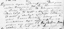 Zapis kwitacyjny uczyniony przez Bonawenturę Koszuca na rzecz Franciszka Rozumowicza, Lida 3 sierpnia 1767 r.