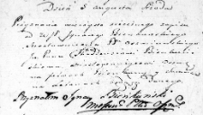 Zapis uczyniony między Ignacym Bieńkowskim a Tadeuszem Bieńkowskim, Lida 5 sierpnia 1767 r.