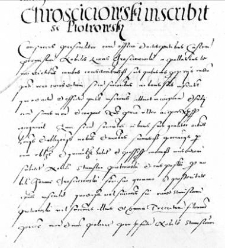 Chroscieiowski inscribit se Piotrowski