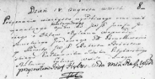 Zapis ugody pomiędzy Józefem Helzenem wojewodą mińskim a Robertem Brzostowskim, Lida 18 sierpnia 1767 r.