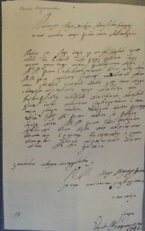 List Urszuli Bieganowskiej do Marciana Wituskiego