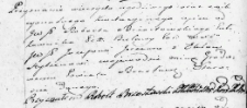 Zapis kwitacyjny uczyniony przez Roberta Brzostowskiego na rzecz Józefa Helzena wojewody mińskiego, Lida 18 sierpnia 1767 r.