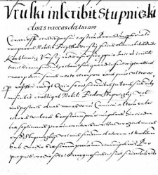 Uruski inscribit Stupniczki duas vaccas daturum