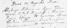 Zapis przywileju na sędziostwo grodzkie upitskie wystawionego przez Krzysztofa Puzynę dla Adama Koszelewskiego, Lida 29 sierpnia 1767 r.