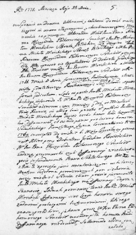 Zapis w protokole dekretowym trybunału Wielkiego Księstwa Litewskiego dotyczący sporu między Adamem Wyzogirdem podkomorzym smoleńskim a Michałem Wierzbickim, Wilno 23 maja 1771 r.