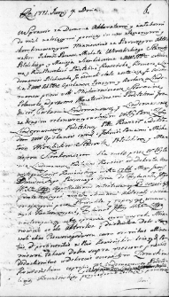 Zapis w protokole dekretowym trybunału Wielkiego Księstwa Litewskiego dotyczący sporu między Michałem Wierzbickim a Maciejem Sienkiewiczem, Wilno 4 czerwca 1771 r.