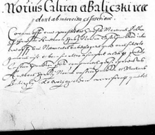 Notarius Castrensis et Baliczki recedunt ab intercisa et inscriptione