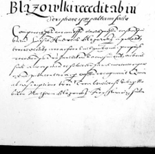 Blazowski recedit ab inscriptione ipsi palterum facta