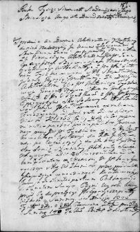 Zapis w protokole dekretowym trybunału Wielkiego Księstwa Litewskiego dotyczący sporu między Szyrwińskim, Antonim Tyszkiewiczem generałem wojsk królewskich i Janem Eperiaszem, Wilno 18 sierpnia 1770 r.