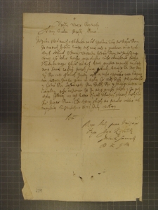 List Jana Kąckiego stolnika sanockiego do Marcjana Wituskiego z 22 VII 1647 r.