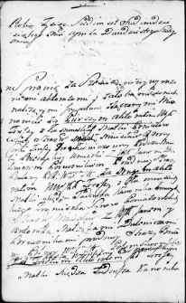Zapis w protokole dekretowym trybunału Wielkiego Księstwa Litewskiego dotyczący sporu między Teresą z Kamińskich Bronisławską a księdzem Tadeuszem kanonikiem żmudzkim, Wilno 26 kwietnia 1770 r.