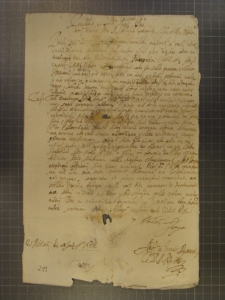 List Andrzeja Gronend Dymerskiego do Marcjana Wituskiego z 28 I 1652 r.