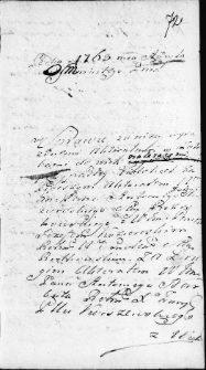 Zapis w protokole dekretowym trybunału Wielkiego Księstwa Litewskiego dotyczący sporu między Antonim Kozierowskim starostą broszkowski a Antonim Narbutem rotmistrzem księstwa żmudzkiego, Wilno 18 kwietnia 1768 r.