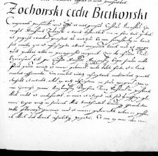 Zochowski cedit Bieikowski