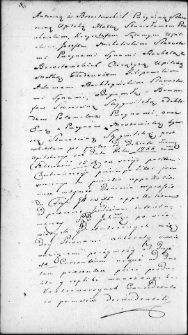 Zapis w protokole dekretowym trybunału Wielkiego Księstwa Litewskiego dotyczący sporu między Antoniną z Brzostowskich Pużyną starościną upicką a Tadeuszem Ogińskim kasztelanem trockim, Wilno 22 sierpnia 1767 r.