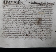 Łapinskie vadium capitaneale 120 marcarum
