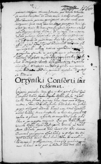 Ortynski Consorti sua reformat