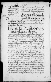 Iaworski Pieszkowicz Iaworskiemu donat