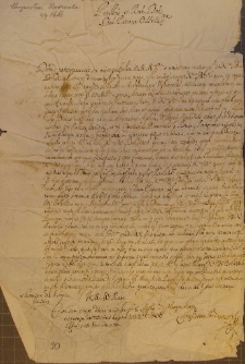 List Chryzostoma Bodzentego do Marcjana Wituskiego z 25 V 1653 r.