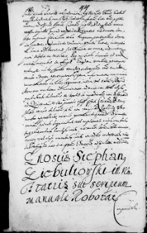 Gnosus Stephan Giebułtowski in rem Fratris sui scroptum manual Roborat