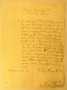 List Kazimierza Czartoryskiego do Andrzeja Leszczyńskiego, Ciążeń 22 VI 1654 r.