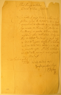 List NN do Andrzeja Leszczyńskiego, Goślin 17 VII 1654 r.