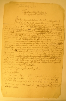 List Lwa Sapiehy do Jana Firleja, Słonim 19 VII 1606 r.