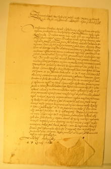 List Zygmunta Augusta do NN, 1 VIII 1569 r.