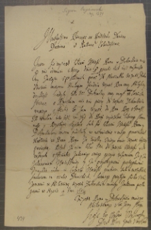 List Zygmunta Czyżowskiego do Władysława Dominika Zasławskiego, Nysa 4 I 1654 r.