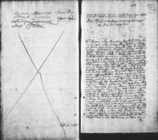 Zapis dekretu w sprawie między zakonem franciszkanek konwentu wileńskiego a Antonim Ważyńskim