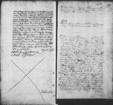 Zapis dekretu w sprawie między Ignacym Komarem a Aleksandrem Wawrzeckim