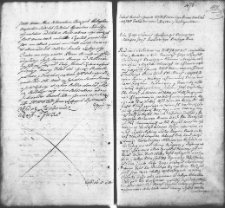 Zapis dekretu w sprawie między Kazimierzem Chlewińskim a Józefem Leonem i Wiktorią z Chlewińskich Dernalowiczami