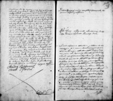 Zapis dekretu w sprawie między Antonim i Barbarą z Woynów Koszczycami a Ignacym Cywińskim