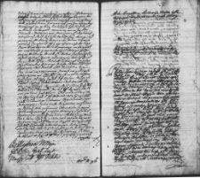 Zapis regestru różnego zboża i ruchomości w dobrach Hapanowicze spisany przez Ignacego Arciszewskiego