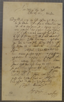 List NN do Stanisława Zadorskiego, Kraków 23 I 1649 r.